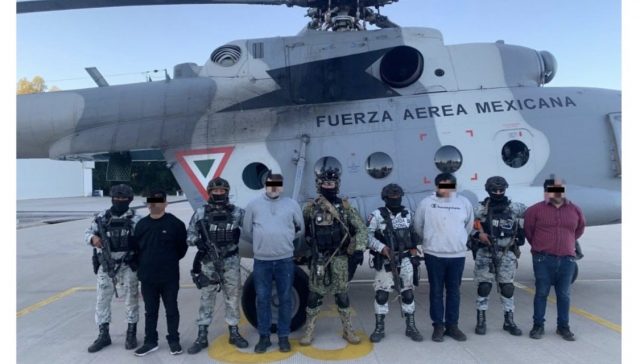 Detención de integrantes de grupo delectivo en Sinaloa.