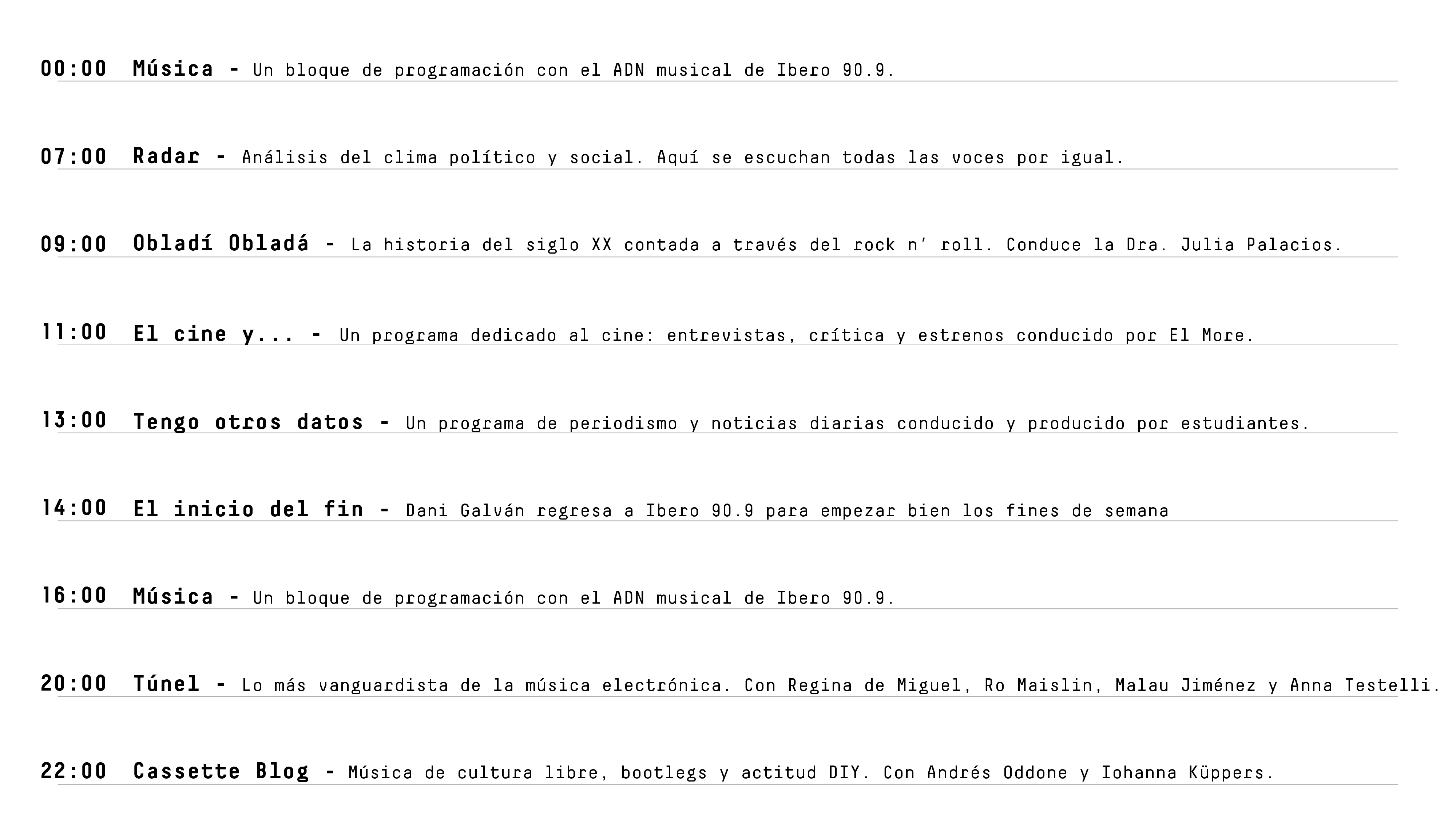 Parrilla nueva programación agosto viernes 2026.